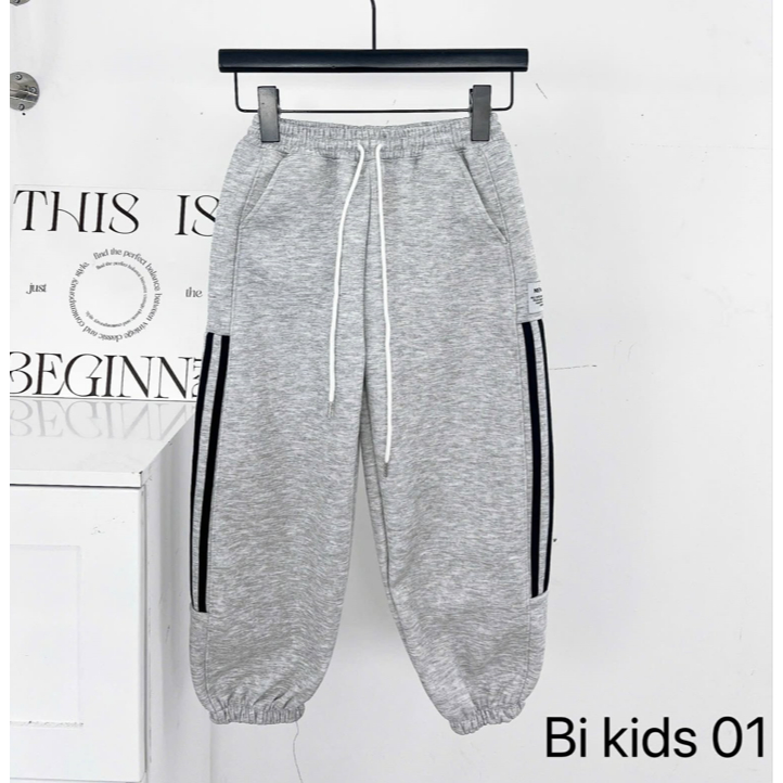 {size 15-57kg} QUẦN NỈ 2DA ỐNG CÔN BÉ TRAI BÉ GÁI PHONG CÁCH THỂ THAO CÁ TÍNH
