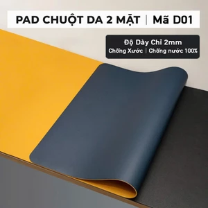 Tấm Lót Chuột Da Pu Cao Cấp 2 Mặt Kích Thước Lớn - Chống Xước - Chống Nước - Dễ Vệ Sinh