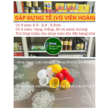 Sáp Nhựa Đựng Tễ 1kg. Đường Kính 2.3 - 2.9 - 3.3cm - Shop Dược Liệu Đông Y