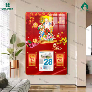 [LỊCH TẾT 2026] Đốc Lịch 2026 Cây phát tài phát lộc, đốc lịch 2026 tráng gương dán viền nhiều kích thước