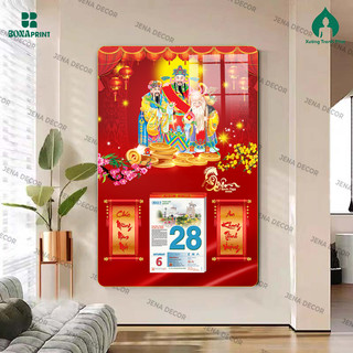 [LỊCH TẾT 2026] Đốc Lịch 2026 Cây phát tài phát lộc, đốc lịch 2026 tráng gương dán viền nhiều kích thước