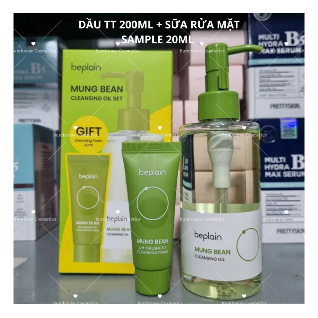 Dầu Tẩy Trang Beplain Mung Bean Cleansing Oil Giúp Làm Sạch Da 200ml