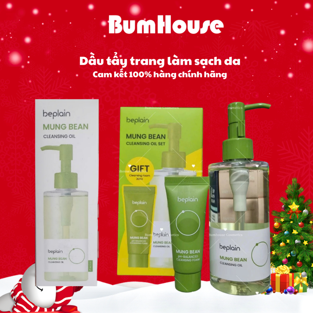 Dầu Tẩy Trang Beplain Mung Bean Cleansing Oil Giúp Làm Sạch Da 200ml