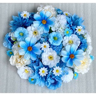 Set 100/50/20 Đầu Bông Hoa Lụa Vải Mix Theo Tông Màu( Ảnh Thật)  Đẹp, Sắc Nét Decor Tết, Trang Trí Giỏ Quà Tháp Bánh,...