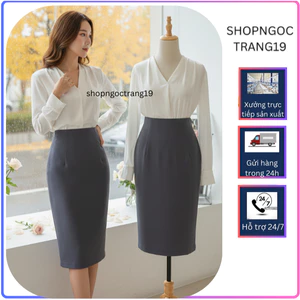 Chân Váy Bút Chì 70cm Cạp Liền 2 Lớp Vải Vitex Cao Cấp SHOPNGOCTRANG19 CV11