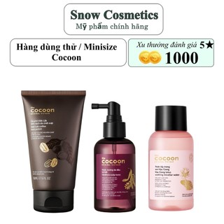 Hàng dùng thử Cocoon: Tẩy da chết & Tẩy trang & Dưỡng tóc & Nước cân bằng 5ml/50ml