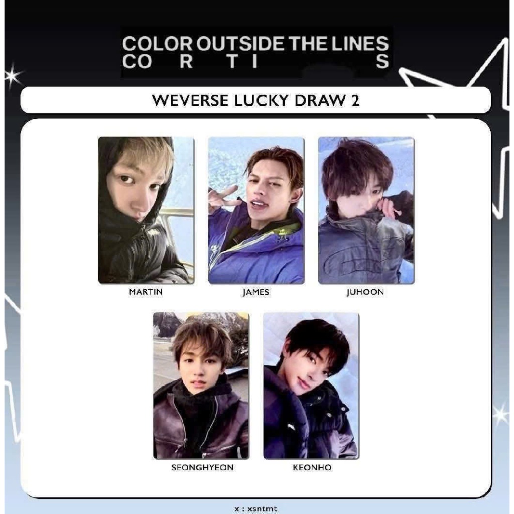 Card CORTIS Weverse Lucky Draw 2, SOUNDWAVE- Set card tuyết chính