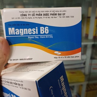 Magnesi B6 Đại Uy - Bổ Sung Magie, B6 ,Giảm Tê Bì Tay Chân, Đau Đầu, Mất Ngủ, Suy Nhược Cơ Thể
