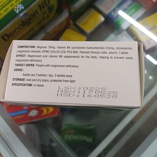Magnesi B6 Đại Uy - Bổ Sung Magie, B6 ,Giảm Tê Bì Tay Chân, Đau Đầu, Mất Ngủ, Suy Nhược Cơ Thể