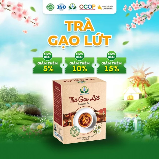 Trà Gạo Lứt Đỏ, Gạo Lứt Tím Hộp 30 Túi Siêu Thị Thiên Nhiên Đa Dạng Mẫu Mã