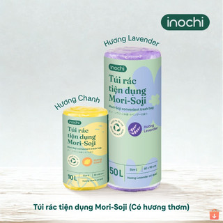 Túi rác tiện dụng Mori-Soji Inochi hương chanh, hương lavender chống thấm dẻo dai giúp không gian luôn sạch thoáng