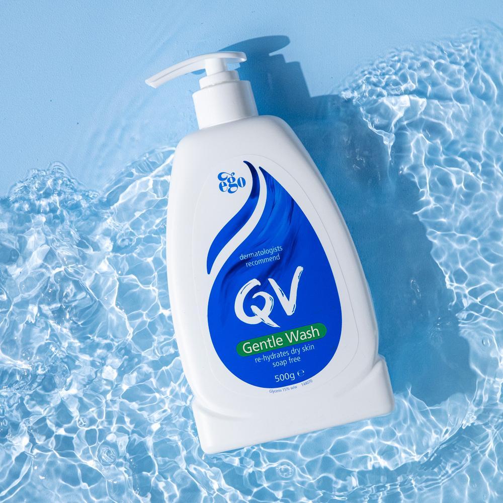 Ô - Ego Qv Gentle Wash 500G Sữa Tắm Dịu Nhẹ Cho Da Khô Nhạy Cảm Không Xà Phòng Không Hương Liệu