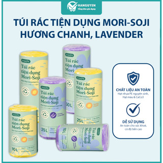 Túi rác tiện dụng Mori-Soji Inochi hương chanh, hương lavender chống thấm dẻo dai giúp không gian luôn sạch thoáng