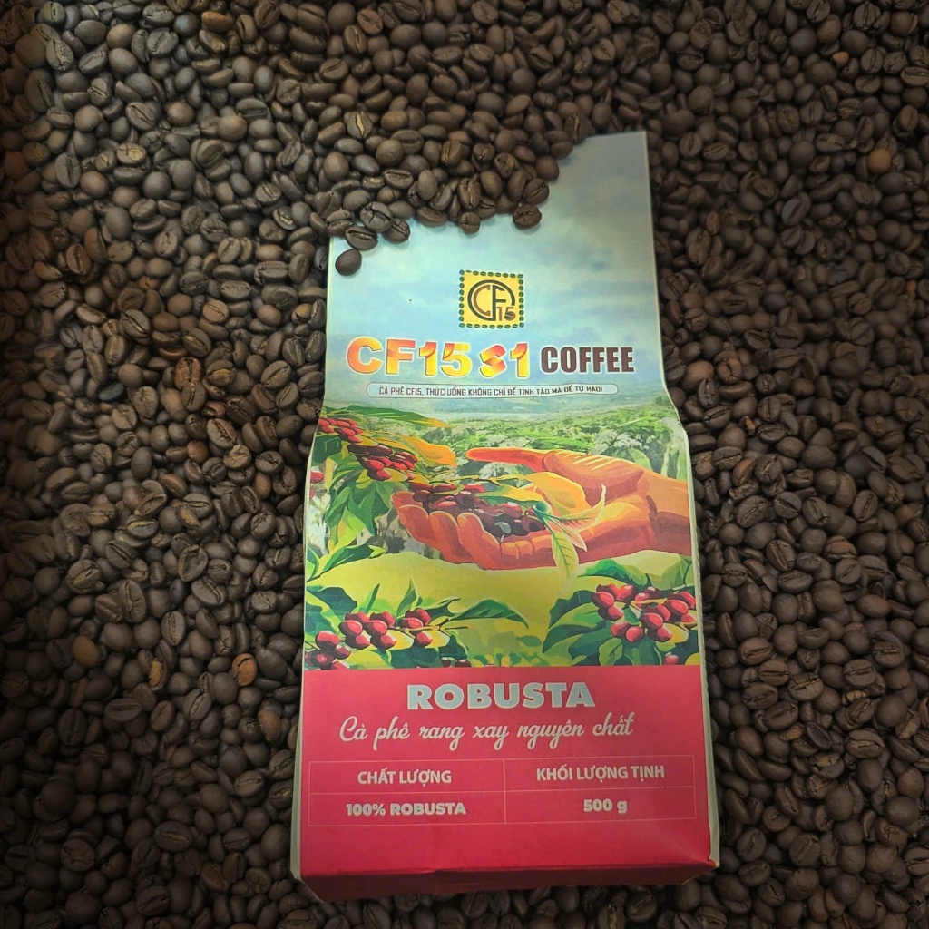 Cà Phê CF15 S1 250gram Rang Xay Nguyên Chất  – Robusta Đậm Đà | Cà Phê Người Lính