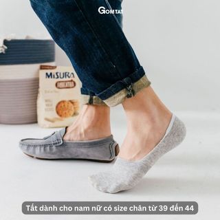 Tất vớ lười nam GOMTAT chất liệu cotton mềm mại, thoáng mát, đệm ngăn tuột gót - TAT-LUOI-02