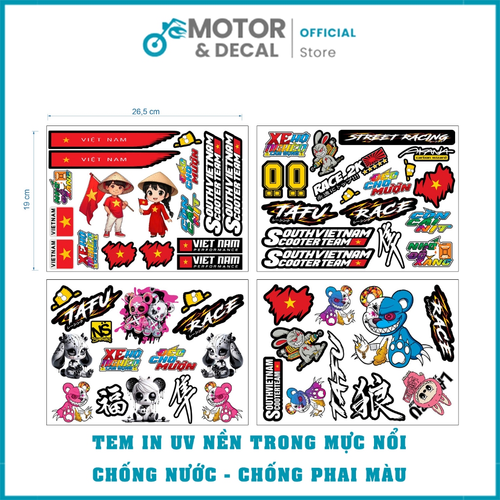 Tem Sticker , Logo Dán Xe Máy , Laptop , Điện Thoại - Tem UV Mực Nổi ...