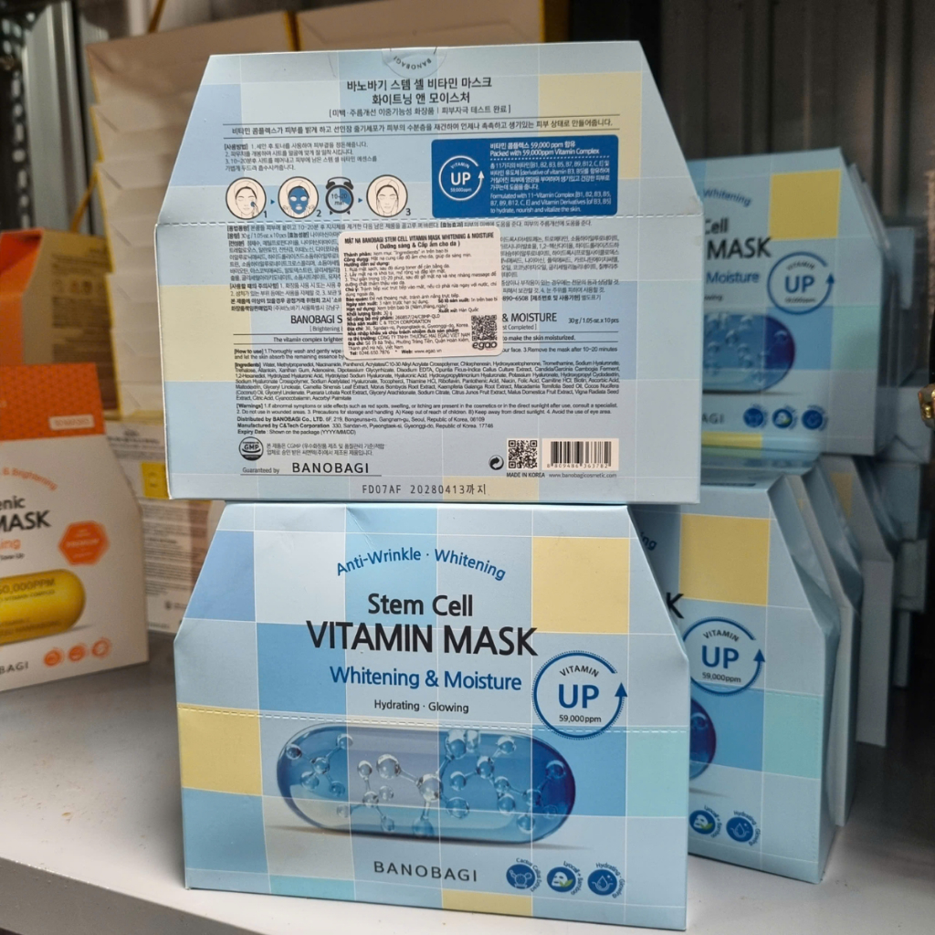 [Lẻ miếng] Mặt Nạ Bổ Sung Vitamin thần thánh Vita Genic/ Stem Cell BANOBAGI 30ml - 1 miếng (No Box)