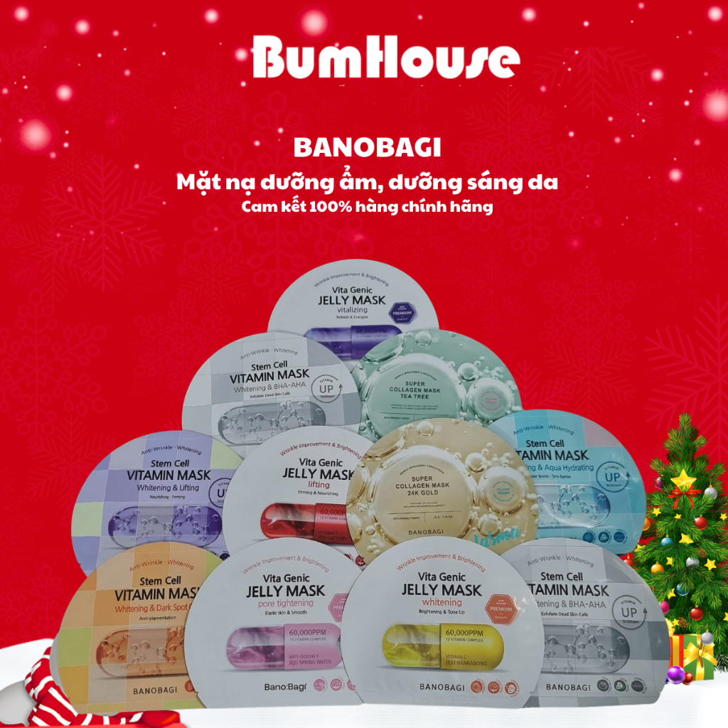 [Lẻ miếng] Mặt Nạ Bổ Sung Vitamin thần thánh Vita Genic/ Stem Cell BANOBAGI 30ml - 1 miếng (No Box)