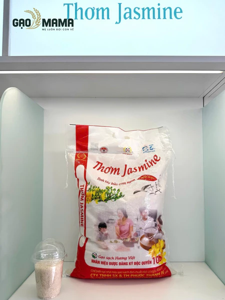 Gạo Thơm Jasmine 10kg - Gạo Thơm Dẻo Vừa Tự Nhiên Dễ Ăn Cho Mọi Bữa Cơm Gia Đình - Phước Thành IV