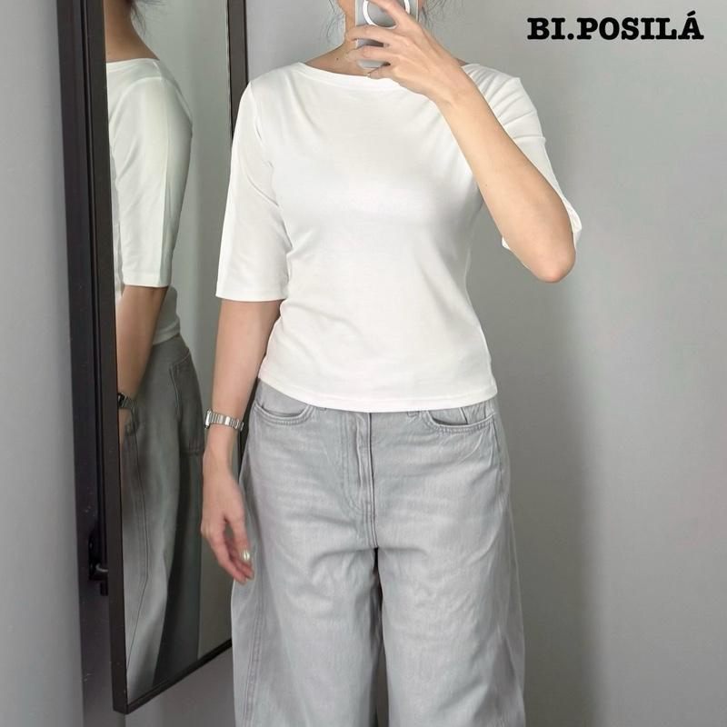 [A23-HÀNG MỚI VỀ] ÁO THUN NỮ CỔ THUYỀN TRƠN BASIC TAY LỠ FORM ÔM VỪA BI.POSILÁ VẢI COTTON BORIP CO GIÃN MỀM MỊN MÁT MẺ