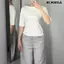 ÁO THUN NỮ CỔ THUYỀN TRƠN BASIC TAY LỠ FORM ÔM VỪA BI.POSILÁ VẢI COTTON BORIP CO GIÃN MỀM MỊN MÁT MẺ