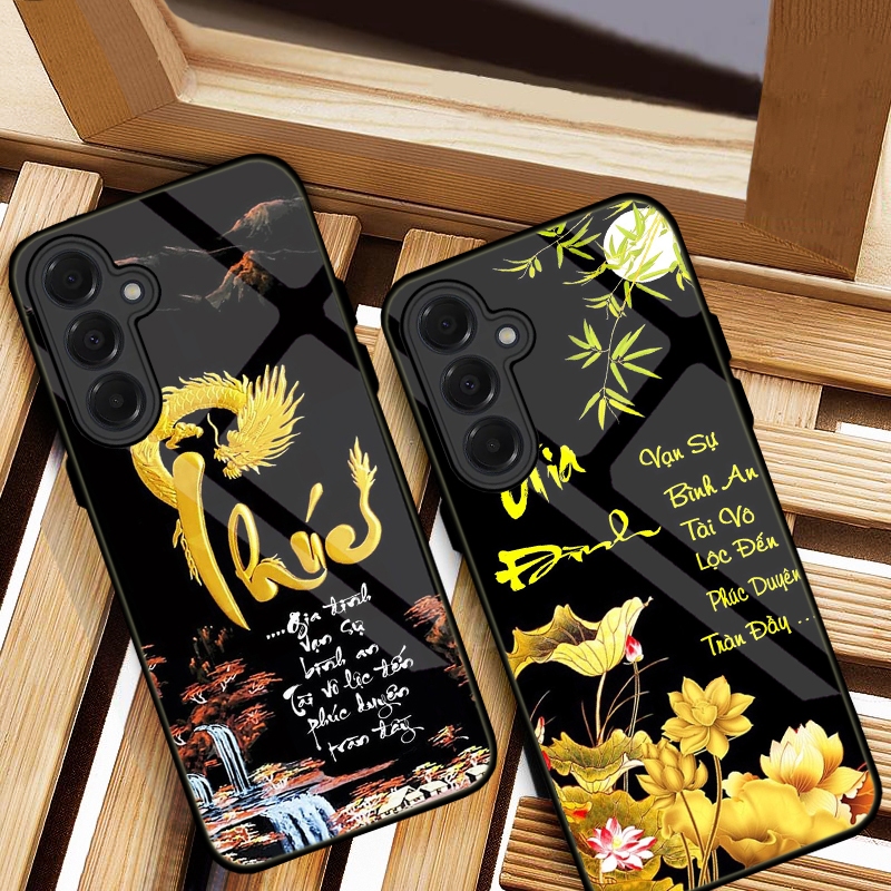 Ốp Lưng SAMSUNG A17/ A37/ A57 Mặt Lưng Kính Cường Lực In 3D Cao Cấp