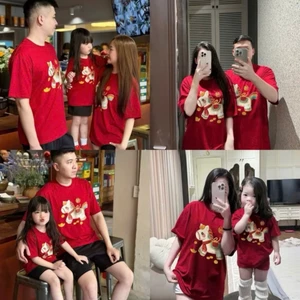 Áo Thun Tết BÍNH NGỌ 2026 VN, Áo Phông Unisex Form Rộng Top Women Cổ Tròn