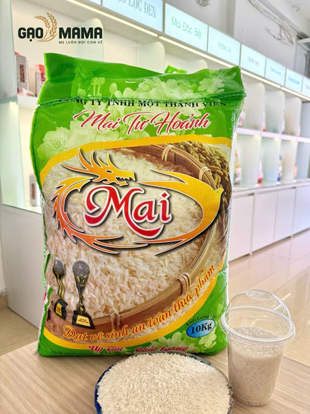 Gạo Mai Đặc Biệt Thơm Lài 10Kg Mai Tư Hoảnh - Gạo Thơm Dẻo Ngon Ngọt Tinh Tế, Hương Lài Thơm Nhè Nhẹ