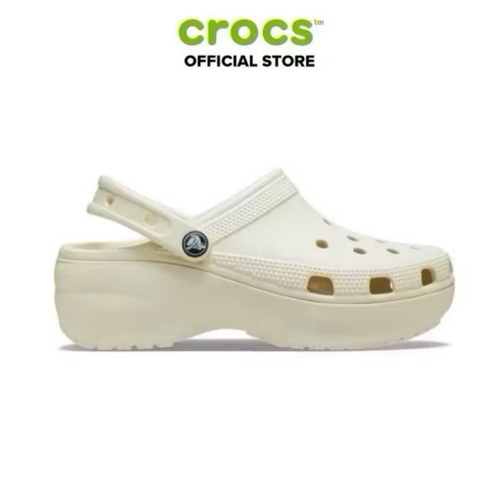 [ CHÍNH HÃNG ] GIÀY CLOG UNISEX CROCS PLATFORM CLASSIC - BONE | Shopee ...