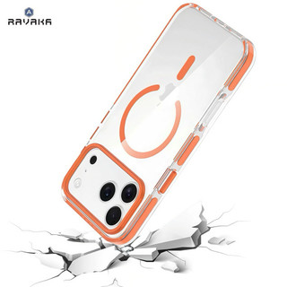 Ốp RAVAKA lưng trong viền camera kim loại sáng bóng bảo vệ điện thoại chống trầy chống va đập dành cho iphone 17 Promax