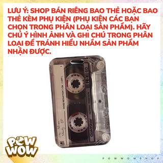 Bao Đựng Thẻ Nhân Viên Nhựa ABS Phong Cách Hình Băng Cát Sét Cassette Retro Vintage Phong Cách Cổ Điển Thú Vị