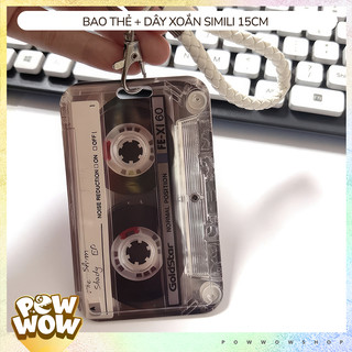 Bao Đựng Thẻ Nhân Viên Nhựa ABS Phong Cách Hình Băng Cát Sét Cassette Retro Vintage Phong Cách Cổ Điển Thú Vị