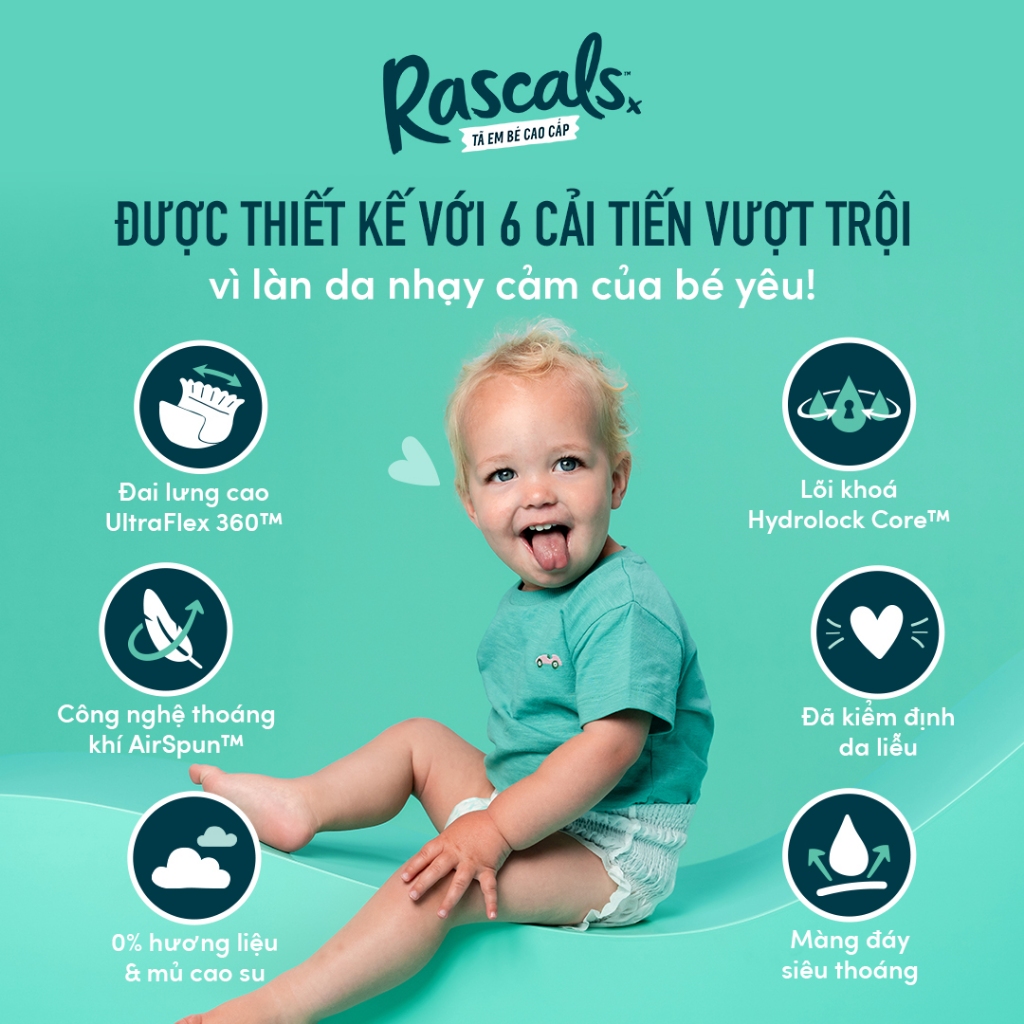 [Chính hãng] Tã/Bỉm Rascal & Friends cao cấp NewZealand