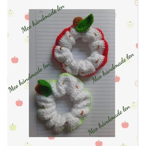 Srunchies trái táo, apple - handmade len - crochet