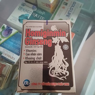 => Viên Uống Nhân Sâm & Vitamin PV Pharma Homiginmin Ginseng Hỗ Trợ Tăng Đề Kháng, Giảm Mệt Mỏi 60 Viên