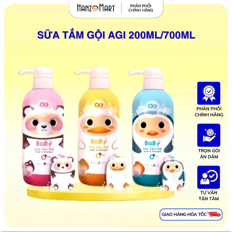 Sữa tắm gội Agi cho bé 200ml/700ml