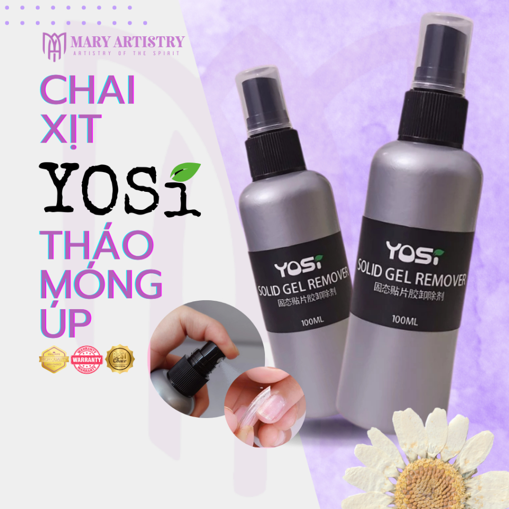 Chai Xịt Tháo Móng Úp Yosi 100ml – Hỗ Trợ Làm Mềm Keo, Tháo Móng Nhanh Gọn, Không Gây Hư Tổn Móng