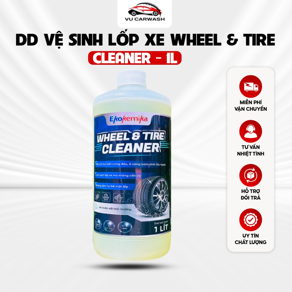 Dung Dịch Vệ Sinh Lốp Xe Ô Tô - Xe Máy Wheel & Tire Cleaner 1L(Chính hãng)