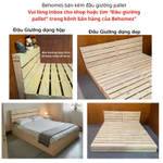 Giường pallet gỗ thông Behomes cao 10-20cm đã xử lí ẩm mốc mối mọi [Gỗ mới - Hàng Sơn PU - Chân Hộp Kín - Nan 13cm] — ảnh 7