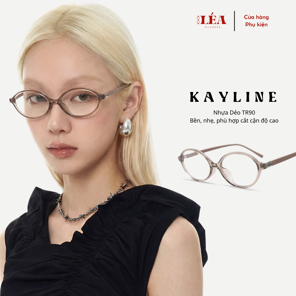 Kính mắt Oval chuyên lắp cận KAYLINE - LÉAGLASSES nhựa cao cấp TR90 ...