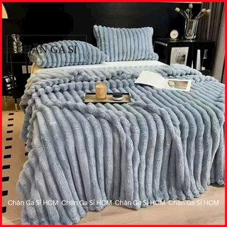 🛑NHẬP KHẨU🛑Chăn Lông Thỏ 2m3x2m Rabbit Blanket Dợn Sóng Phong Cách Sang Trọng_Chăn Ga Sỉ HCM