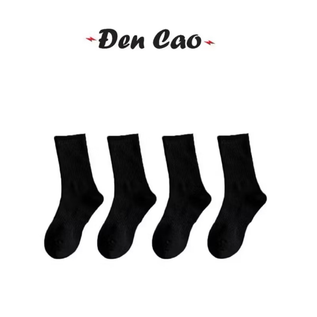 COMBO 5 Đôi 10 đôi   Tất vớ  Trắng Đen Nam Nữ Cổ Cao,Cổ Trung,CổNgắn vớ dệt kim phong cách Thể thao Thoáng khí