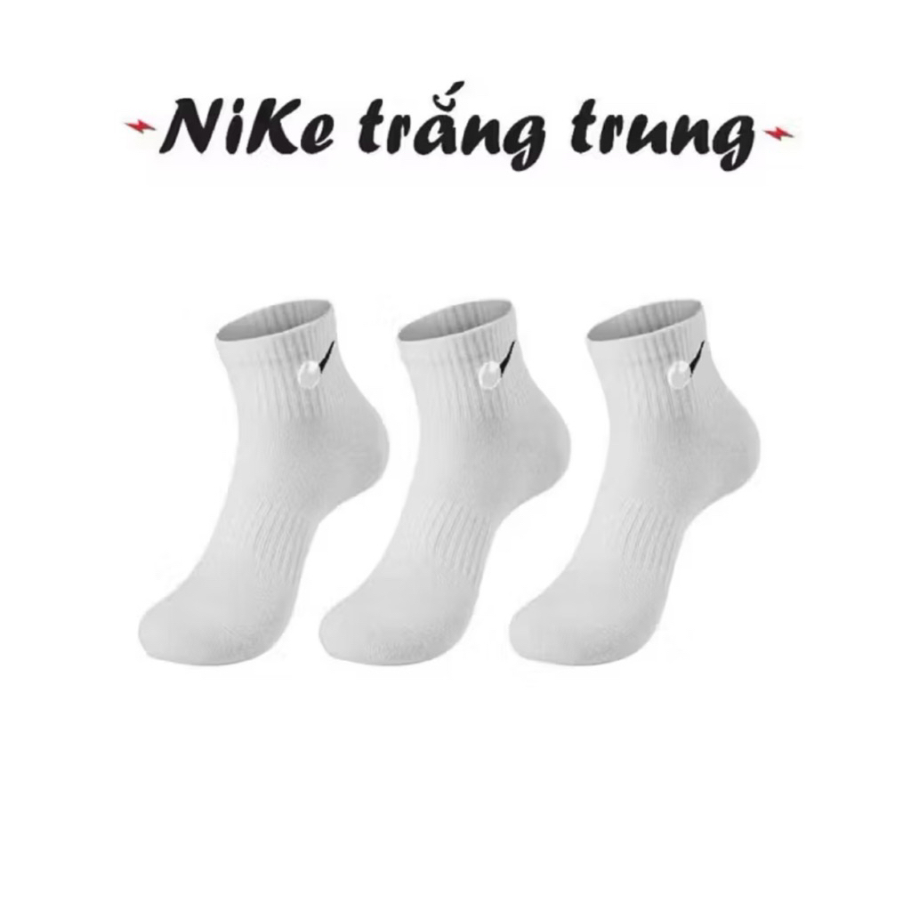 COMBO 5 Đôi 10 đôi   Tất vớ  Trắng Đen Nam Nữ Cổ Cao,Cổ Trung,CổNgắn vớ dệt kim phong cách Thể thao Thoáng khí