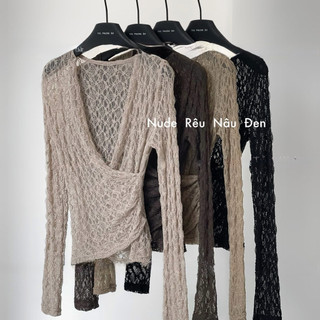 •𝙆𝙞𝙣𝙜𝙨𝙝𝙤𝙥𝙗𝙚𝙖𝙪𝙩𝙮•Áo Ren Chéo Ngực Sang Chảnh QC
