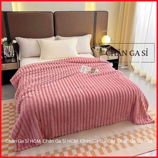 🛑NHẬP KHẨU🛑Chăn Lông Thỏ 2m3x2m Rabbit Blanket Dợn Sóng Phong Cách Sang Trọng_Chăn Ga Sỉ HCM
