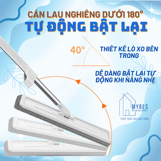 Bán lẻ cây lau nhà tự vắt thông minh bàn lau 42 cm gọn nhẹ dễ dùng chổi lau nhà cỡ lớn kèm miếng lau