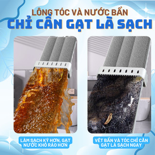 Bán lẻ cây lau nhà tự vắt thông minh bàn lau 42 cm gọn nhẹ dễ dùng chổi lau nhà cỡ lớn kèm miếng lau