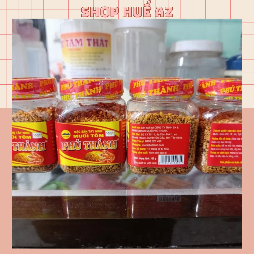 Muối tôm Thượng Hạng Phú Thành 100g - Đặc sản Tây Ninh