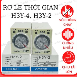 Rơ le thời gian H3Y-2, H3Y-4 Các Loại Kèm Đế, công tắc hẹn giờ, relay thời gian, timer hẹn giờ, timer cơ Cao Cấp