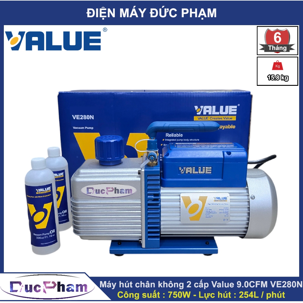 Máy hút chân không VALUE 2 cấp 9.0CFM VE280N | Shopee Việt Nam
